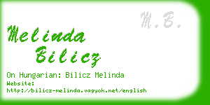 melinda bilicz business card